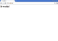 Poprawnie zainstalowany serwer Apach działający w przeglądarce