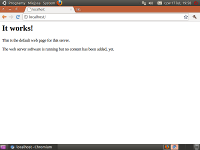 Komunikat o poprawnym działaniu serwera Apache
